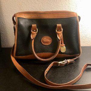 Dooney & Bourke Black and Tan Leather Purse